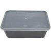 Tia Crafts Black container with lead for Food storage microwave safe, kitchen storage, Reusable plastic containers for food delivery, Fridge storage container (1000 ml - Pack of 15) - Image 3
