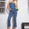 Strapless Denim Corset Jumpsuit - Image 6