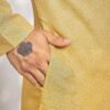 Floral Printed Shaded Mandarin Collar Cotton Straight Kurta - Image 3