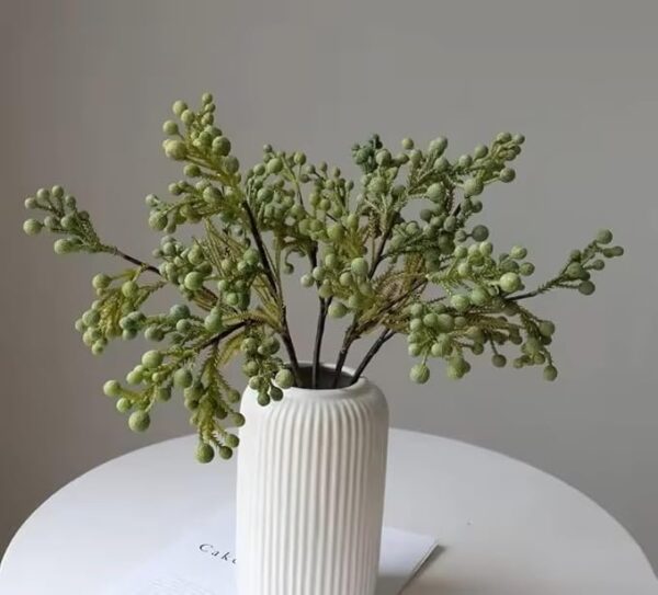 SPHINX Ribbed Pipe Ceramic Vase, Flower Vase, Pampas Grass Vase, Vase for Money Plant Live Plants, Vase Home Decor Centrepiece Decor for Home, Office, or Gifts VASE ONLY NO Flowers- (White, 6 Inch) - Image 4