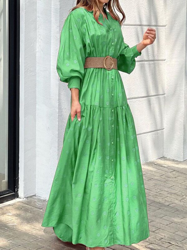 Polka Dots Printed Maxi Dress - Image 3