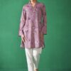 Floral Printed V-Neck Bell Sleeves Straight Kurta - Image 6