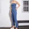 Strapless Denim Corset Jumpsuit - Image 3