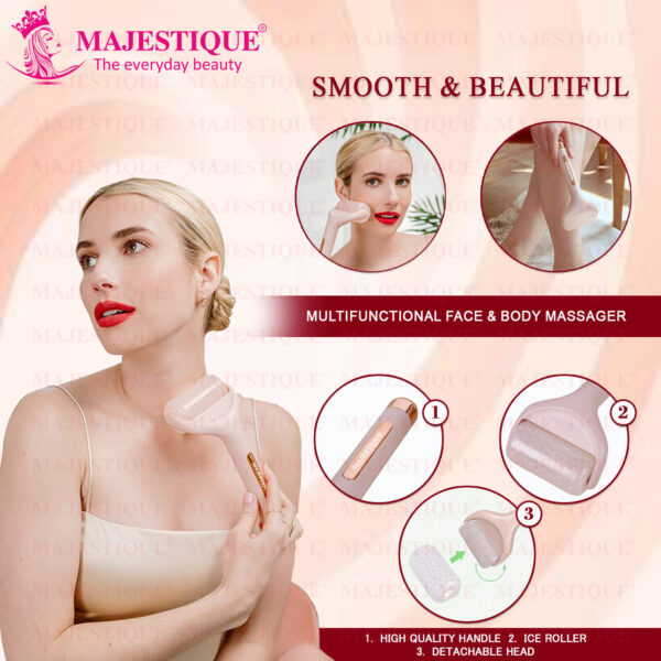 Majestique Ice Roller Massager For Face And Neck Skin Care - Reduce Anti-Wrinkles - Image 6