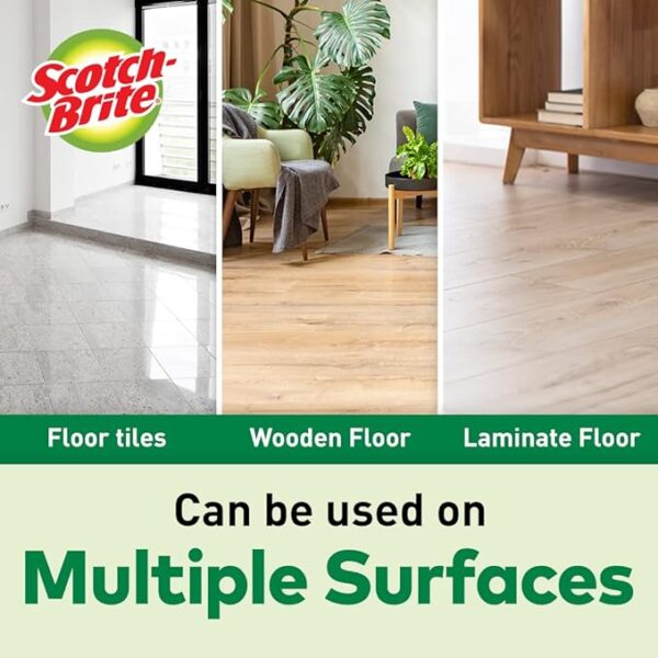 Scotch-Brite 2-in-1 Bucket Spin Mop (Green, 2 Refills), 4 Pcs - Image 3