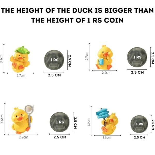 SATYAM KRAFT 1 Set Duck Miniature Figurines for Unique Gift, Home, Bedroom, Living Room, Office, Restaurant, Table Top Decoration and Kids Toy (Multicolor) - Image 3
