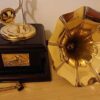 JaipurCrafts Premium Sparkle Square Gramophone Showpiece - 23 cm (Brass, Brown, Gold) (Black, Gold) (Black, Gold) - Image 3