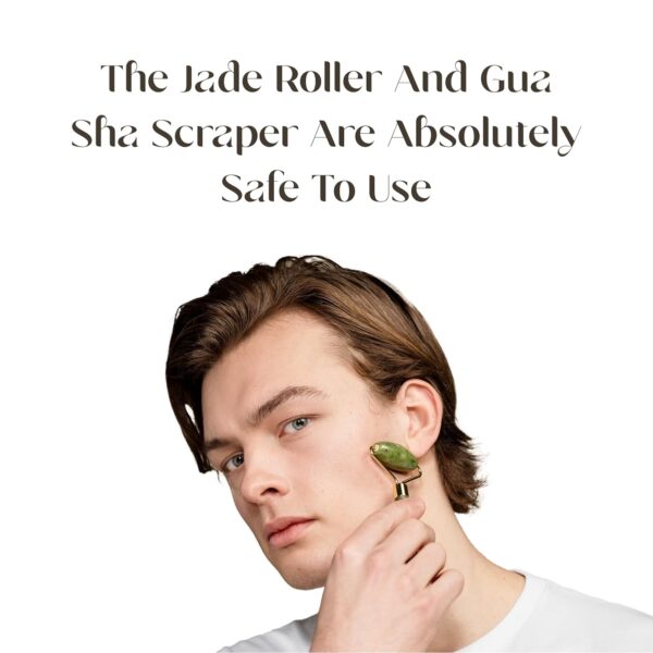 mars by GHC Jade Roller & Gua Sha Massager Combo, Natural Jade Stone, Improves Facial Micro Circulation, Reduces Puffiness & Wrinkles, Improves Skin Elasticity - Image 8