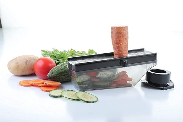 Ganesh Plastic Vegetable Slicer Cutter, Black - Image 2