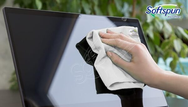 SOFTSPUN Microfiber Cleaning Cloths, 12pcs 30x30cms 220 GSM Multi-Colour! Highly Absorbent Lint and Streak Free Multi -Purpose Wash Cloth for Kitchen Window Stainless Steel Silverware. - Image 3