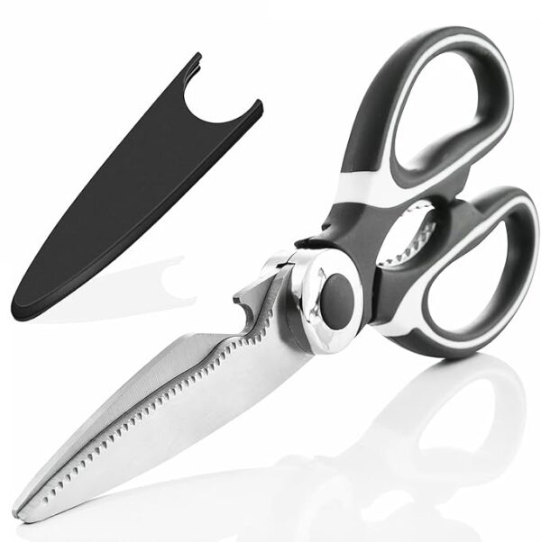 SKYTONE Multi Purpose Made In Japan Kitchen Scissors, food scissors,Premium Stainless Steel Solid Kitchen Shears for Meat, Seafood, Chicken, Vegetables, Herbs, BBQ, Bottle Opener (M1) - Image 2