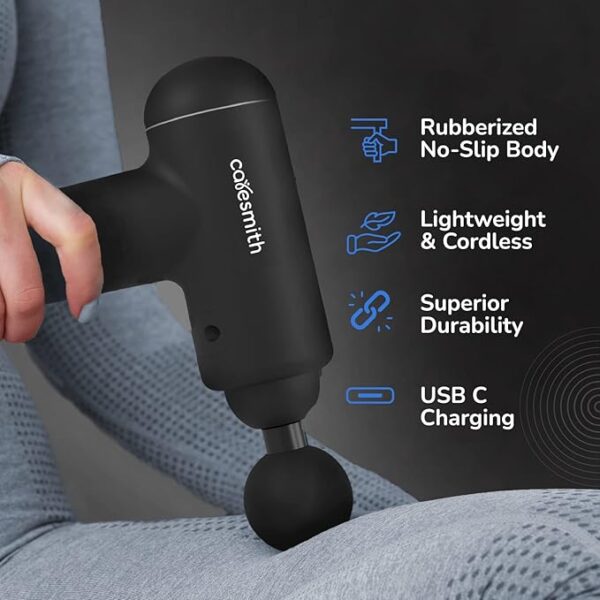 Caresmith Charge Boost Massage Gun | Body Massager | Massager Machine for Pain Relief for Men and Women | Deep Tissue Massager - Image 4