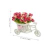 TIED RIBBONS Cycle Shape Flower Vase with Peonies Bunches for Home Decor Center Table Bedroom Living Room Office Bathroom Decorative Gift Items (19 cm x 21 cm) - Image 6