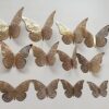 Xtore® 12pcs 3D Home Decor Butterfly with Sticking Pad (Shimmer Golden, Set of 12) - Image 2