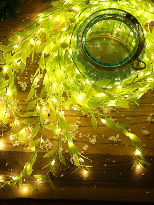 XERGY Artificial Vine Leaf LED Fairy String Light Ideal for Bedroom,Garden,Birthday & Festive Décor,Diwali Lights & Christmas,Party Diwali Lights for Decoration Home (3x1Meter,Corded Electric) Visit the XERGY Store - Image 3
