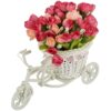 TIED RIBBONS Cycle Shape Flower Vase with Peonies Bunches for Home Decor Center Table Bedroom Living Room Office Bathroom Decorative Gift Items (19 cm x 21 cm) - Image 5