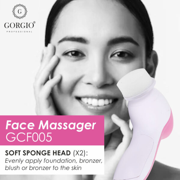 Gorgio Professional 5 In 1 Compact Face Massager (Color May Vary) (GCF005) - Image 3