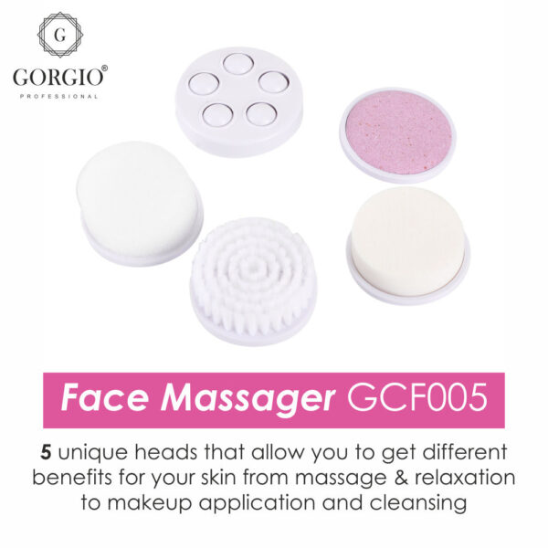 Gorgio Professional 5 In 1 Compact Face Massager (Color May Vary) (GCF005) - Image 10