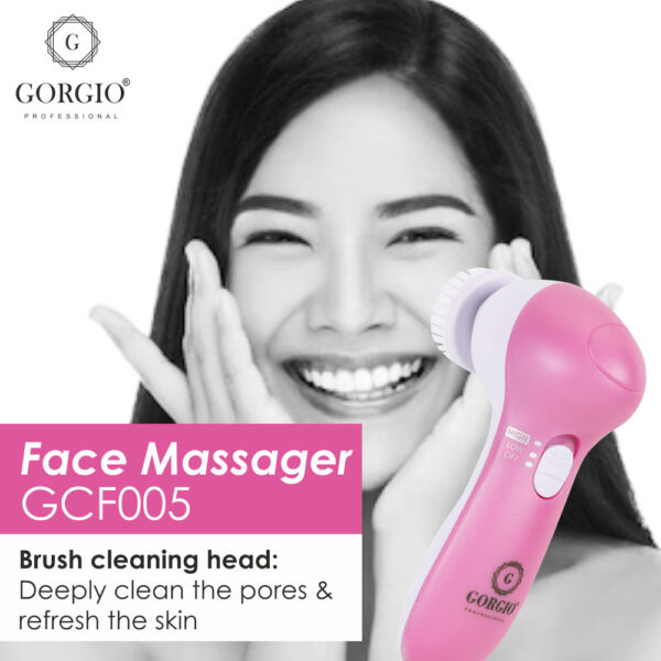 Gorgio Professional 5 In 1 Compact Face Massager (Color May Vary) (GCF005) - Image 5