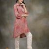 Ethnic Motifs Printed Shirt Collar Lace Insert A-Line Kurta - Image 5