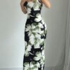 Floral Print Bodycon Maxi Dress