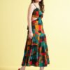 Printed Cut-Out Maxi Dress - Image 6