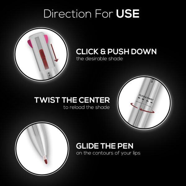 Renee Cosmetics Draw 4 4-In-1 Lip Liner (0.4 g) - Image 6