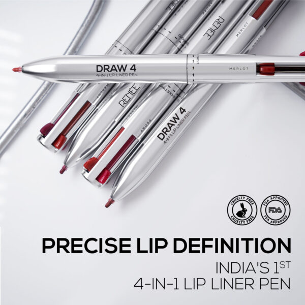 Renee Cosmetics Draw 4 4-In-1 Lip Liner (0.4 g) - Image 5