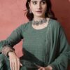Teal Embroidered Sequinned Straight Kurta With Sharara & Dupatta - Image 6