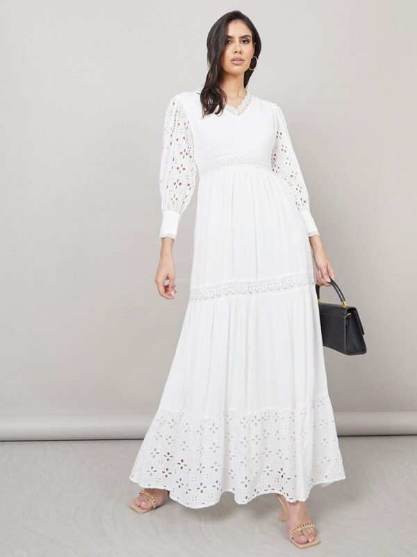 V-Neck Fit &Flare Maxi Dress - Image 6