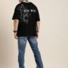 Pure Cotton Graphic Printed Drop-Shoulder Sleeves T-shirt - Image 4