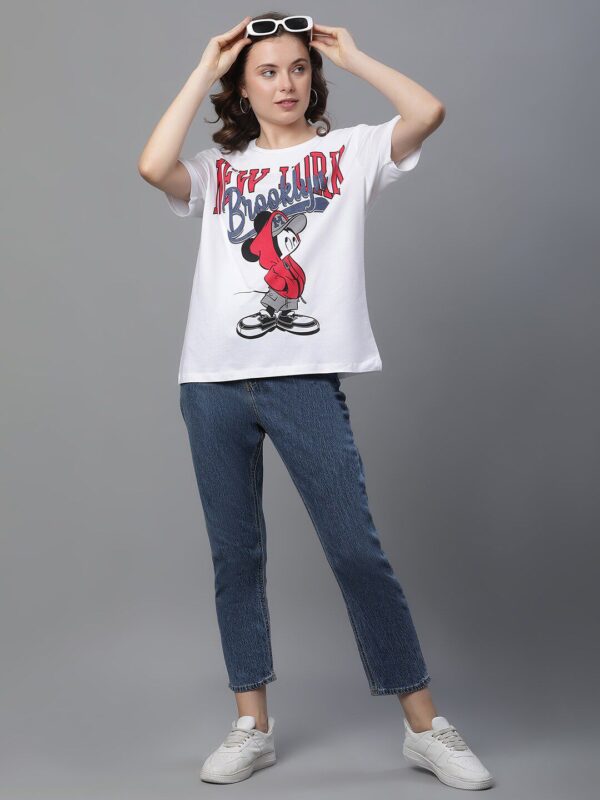 Mickey Mouse Printed Pure Cotton Loose-Fit Tshirt - Image 6