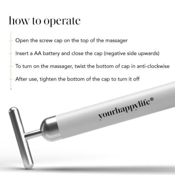 YourHappyLife Dermateq Silver Coated Vibrating Face Massager - Image 2