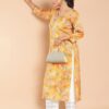 Women Floral Printed Straight Kurta - Image 7