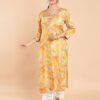 Women Floral Printed Straight Kurta - Image 4