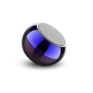 Compatible Ultra Mini Wireless Bluetooth Speaker with Metal Electroplated Round Design | Wireless Power Control, Long Battery Life & Fast Charging Support (Multicolor)