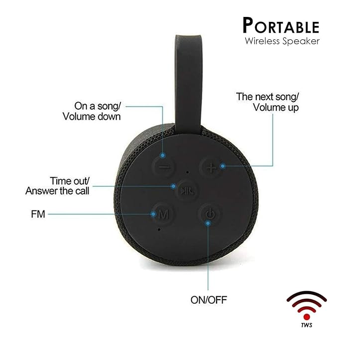 Portable Bluetooth Speaker with USB/Micro SD Card/AUX/Mic Multimedia Speaker - Image 3