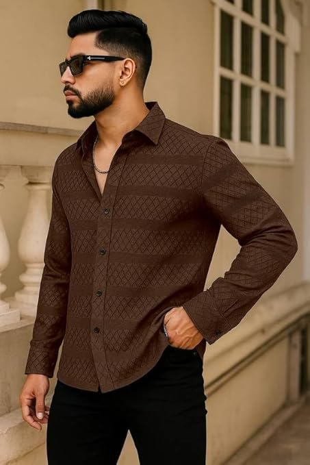 Men's Solid Linen Cotton Shirt, Casual, Plain, Full Sleeve, Summer-Regular Fit, Stylish, Everyday Formal Wear - Image 2