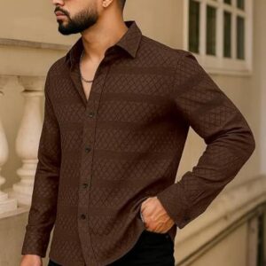 Men's Solid Linen Cotton Shirt, Casual, Plain, Full Sleeve, Summer-Regular Fit, Stylish, Everyday Formal Wear