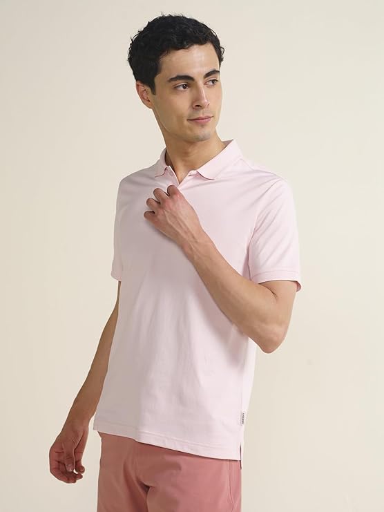 Men's Cotton Blend Solid Regular Fit T-Shirt - Image 2