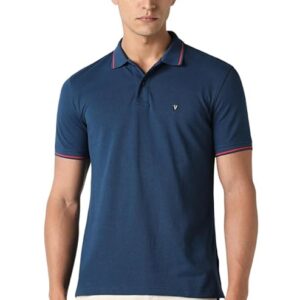 Men's Cotton Solid Regular Fit Collar Polo T-Shirt