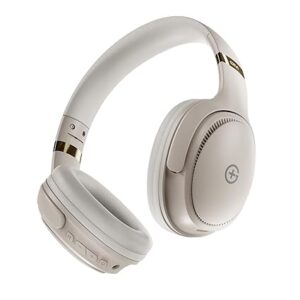 The Ear Headphones with Mic, BT 5.3, Pure Bass, 45ms Low Latency, Dual Pairing, 4 Play Modes (FM, Radio, SD Aux) 70H Playtime - White