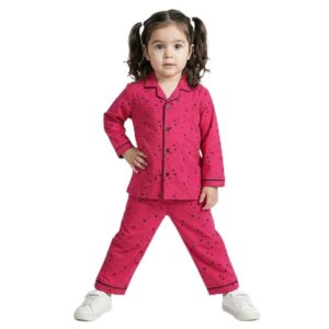 Kids Cotton Printed Full Sleeves Night Suit