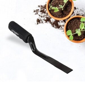 Khurpi 1-inch Metal Blade, Tools for Soil Tilling, Rust-Free Khurpi for Garden, Plant Tool for Digging in Garden, for Indoor Gardens and Small Planters (Black)