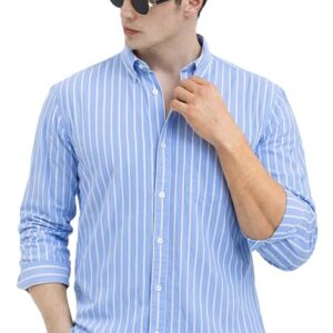 Casual Printed Striped Stylish Latest Formal Shirt for Men