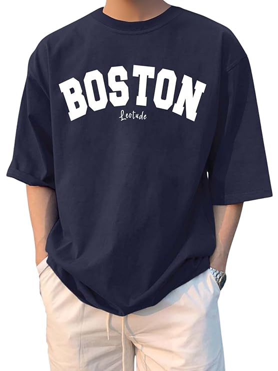 Men's Half Sleeve Round Neck Cottonblend Graphic Print Oversized Tshirt for Man - Image 4