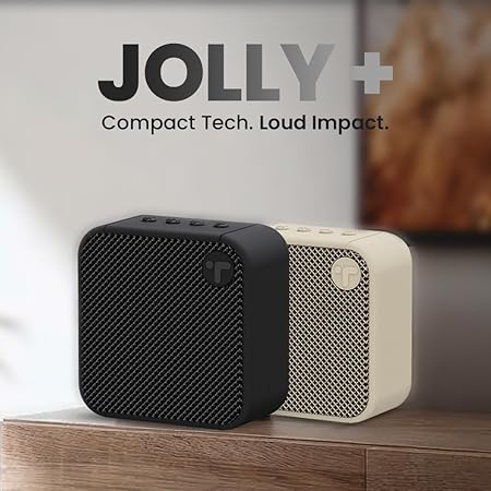Bluetooth Speaker, 6 Hours Playtime HD Sound, Bluetooth 5.3v/USB/TF Card/Aux in, Speaker for Phone, Laptop, Tablets, Type C Fast Charging Easy Controls, Portable Speaker (Jolly+, White) - Image 2