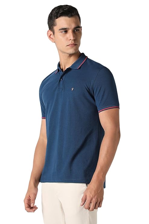 Men's Cotton Solid Regular Fit Collar Polo T-Shirt - Image 4
