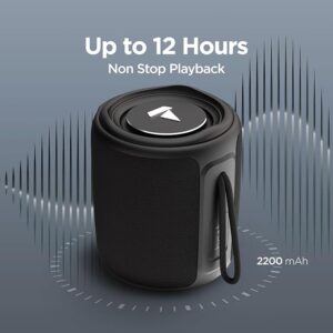 Bluetooth Speaker with 10W RMS Stereo Sound, IPX7 Water Resistance, TWS Feature, Up to 12H Total Playtime, Multi-Compatibility Modes(Black)