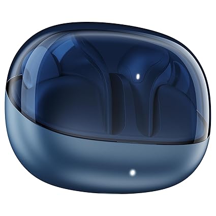 Airdopes Plus 311,Glass Design,ENx Tech,50 H Battery, Fast Charge, Stream Ad Free Music via App Support, Bluetooth Earbuds, TWS Ear Buds Wireless Earphones with mic (Midnight Blue)